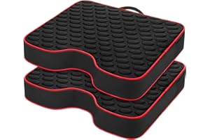 JDITVYHANO Stadium Seat Cushions - Portable Bleacher Cushions with 2.5" Extra Thick High-Density Foam and Massage Dots, Fashion Outdoor Seat Cushions for Sports Events, Travel, Camping, Chairs - 2 Pack