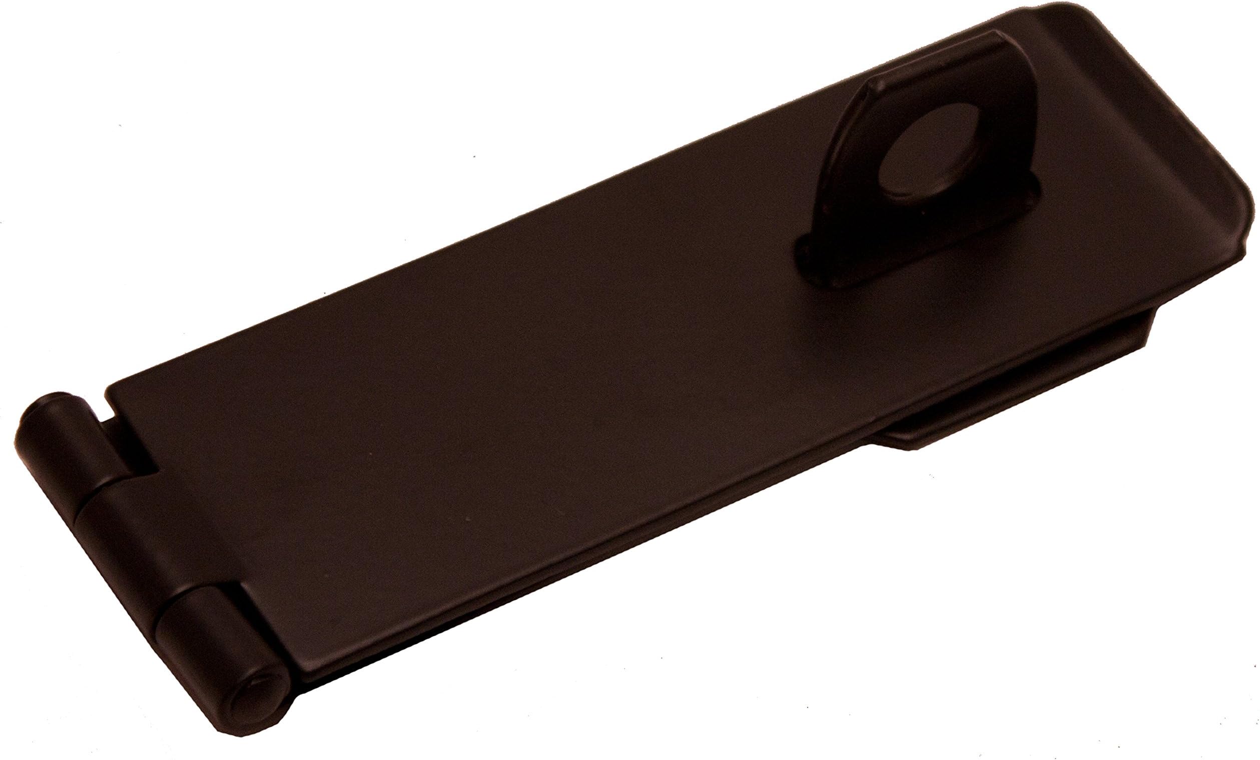 Quality Ironmongery HAS0005AMZ Safety Hasp & Staple, Black, 102 mm
