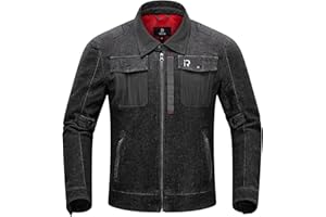 BORLENI Motorcycle Jacket Denim Breathable Reflective with Mesh CE Armor Protection for Men Motorbike Riding Jacket All Seasons