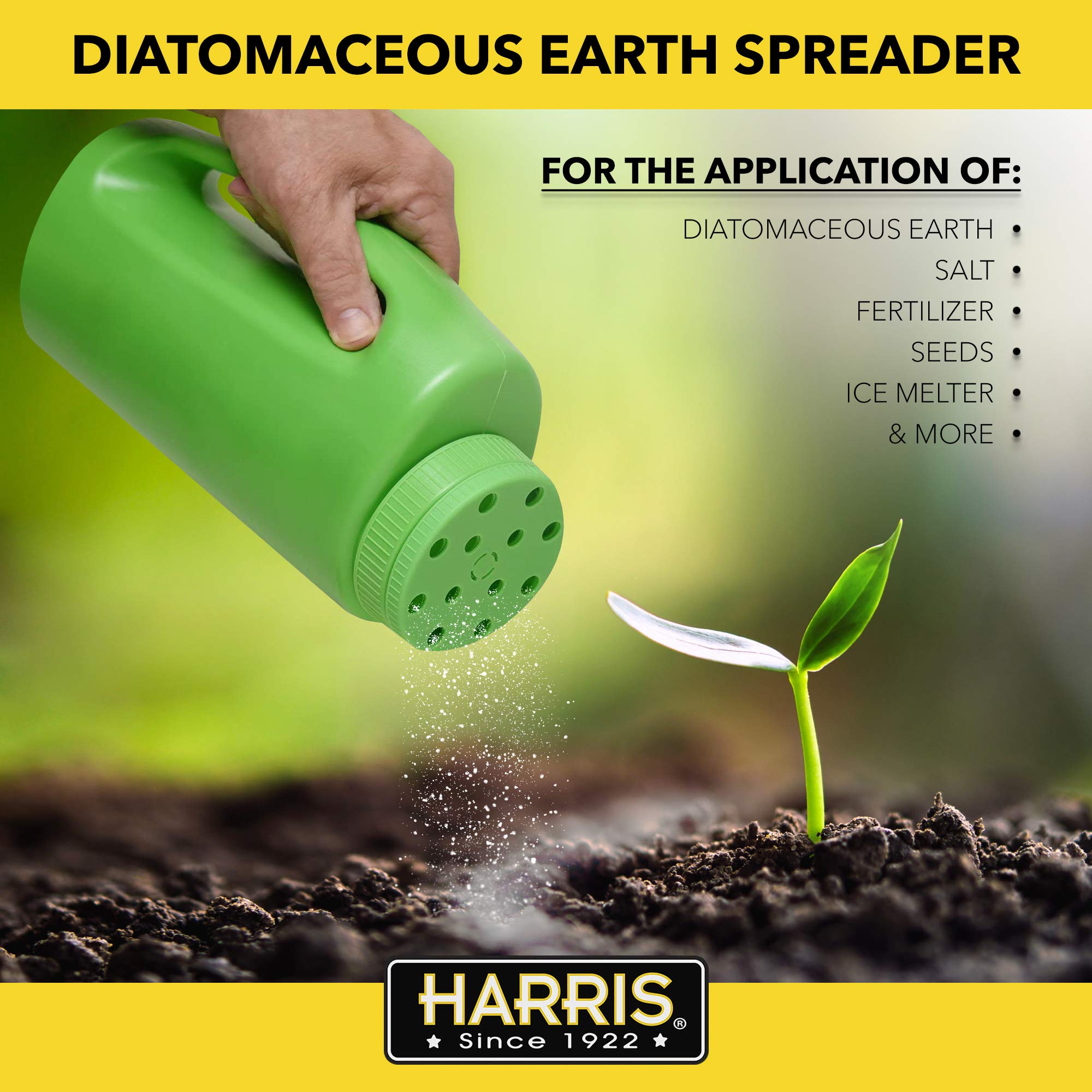 Harris Diatomaceous Earth Spreader with Scoop and Adjustable Top, Also