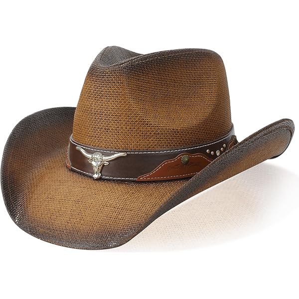Melesh Adult Sun Straw Women Men Cowgirl Western Cowboy Hat  display picture 2
