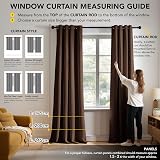 Deconovo Eyelet Thermal Blackout Curtains 52x72 Chocolate 1 Pair view 2