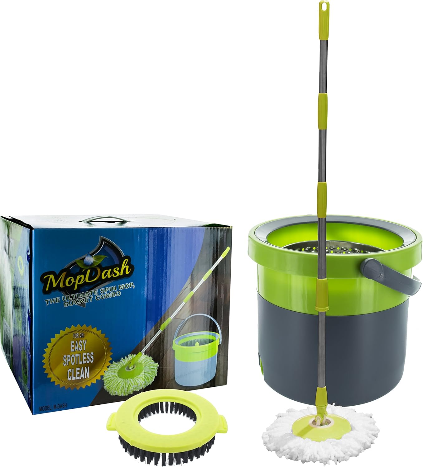 MopDash MopDashÂ© Space Saving Spin Mop and Bucket, No
