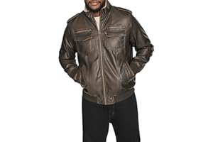 Levi's Men's Vintage Deer Faux Leather Aviator Bomber (Standard and Big & Tall)