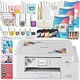 Brother SP-1 Sublimation Printer Deluxe Bundle with Full Ink Set, 460 Sublimation Transfer Sheets, 50 Blanks, Tape and More