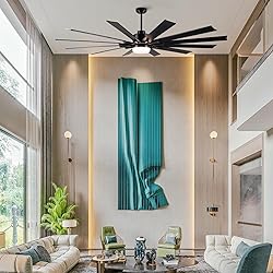 84 Inch Large Ceiling Fan with Light,12 Blades