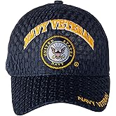 United States Navy Veteran Navy Logo Embroidered Baseball Cap