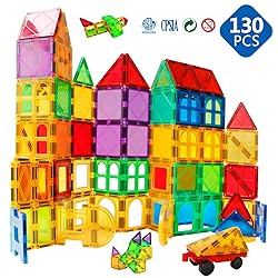 MAGBLOCK Magnetic Tiles Building Blocks 130 Pcs