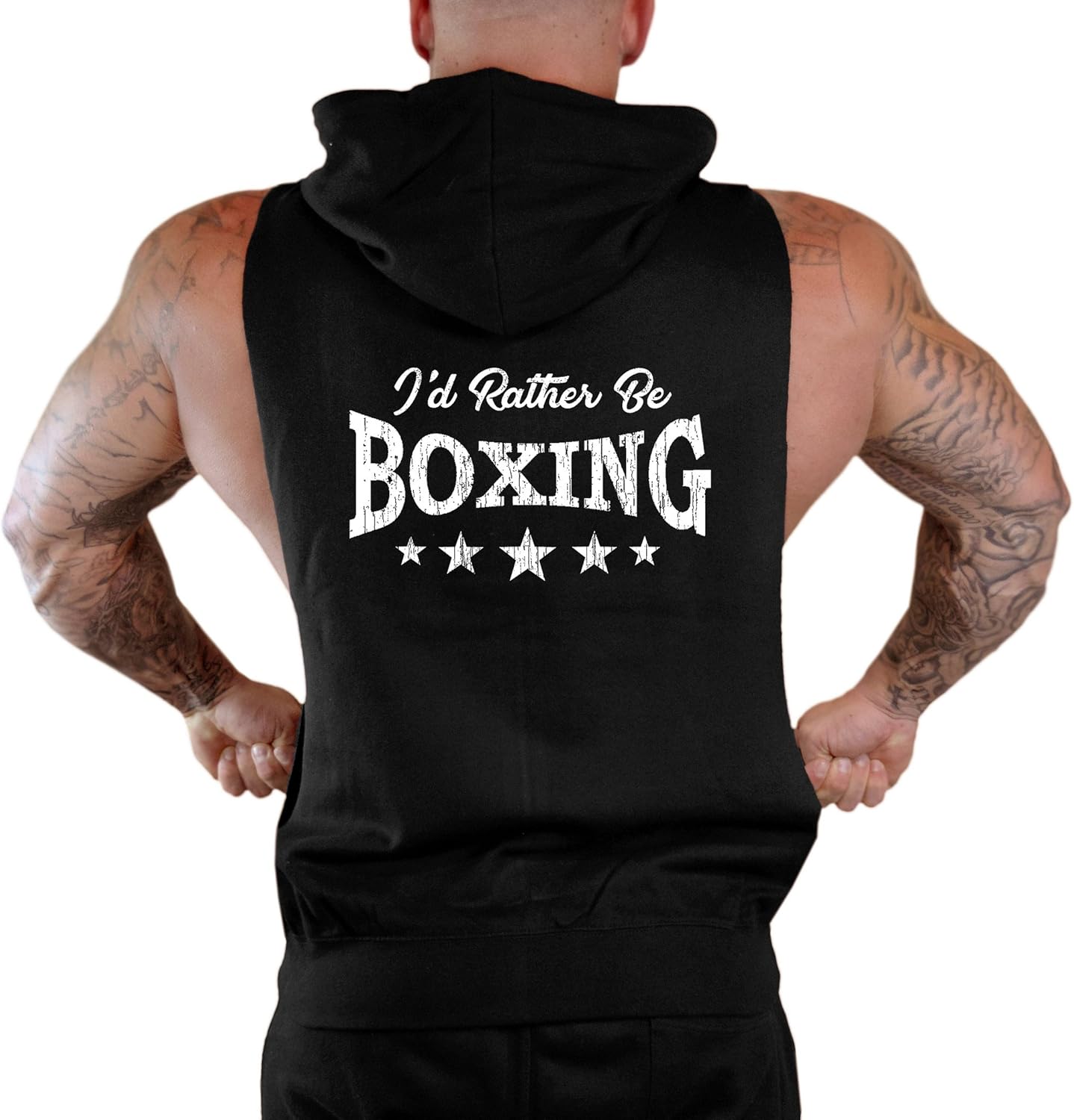 mighty mick's boxing sleeveless hoodie