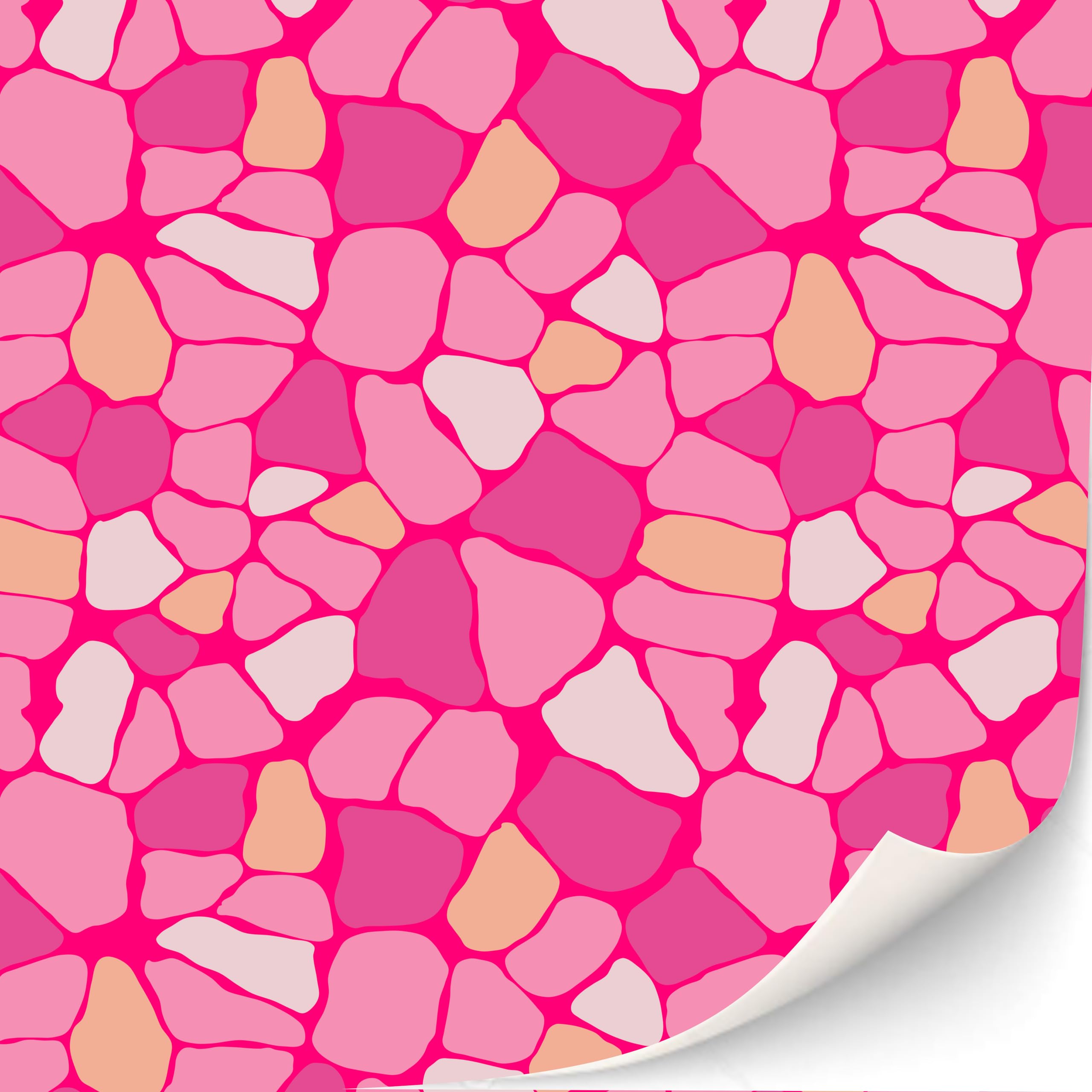 3 Sheets 1:12 Scale Dollhouse Floor Tiles (Pinkes Mosaic)