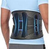 Fit Geno Back Brace for Lower Back Pain Men & Women: Adjustable Lumbar Support Brace for Pain Relief - Breathable Waist Belt for Comfort - L/XL