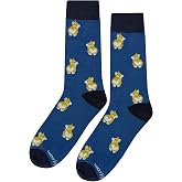 SockFly Corgi Dress Socks Funny Novelty Crazy Fun Design Men Size 8-12 Cotton Casual Crew Colorful Funky Fancy Socks Gift for Men
