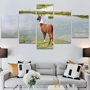 SIGNWIN 5 Panel Canvas Wall Art Modern Art...