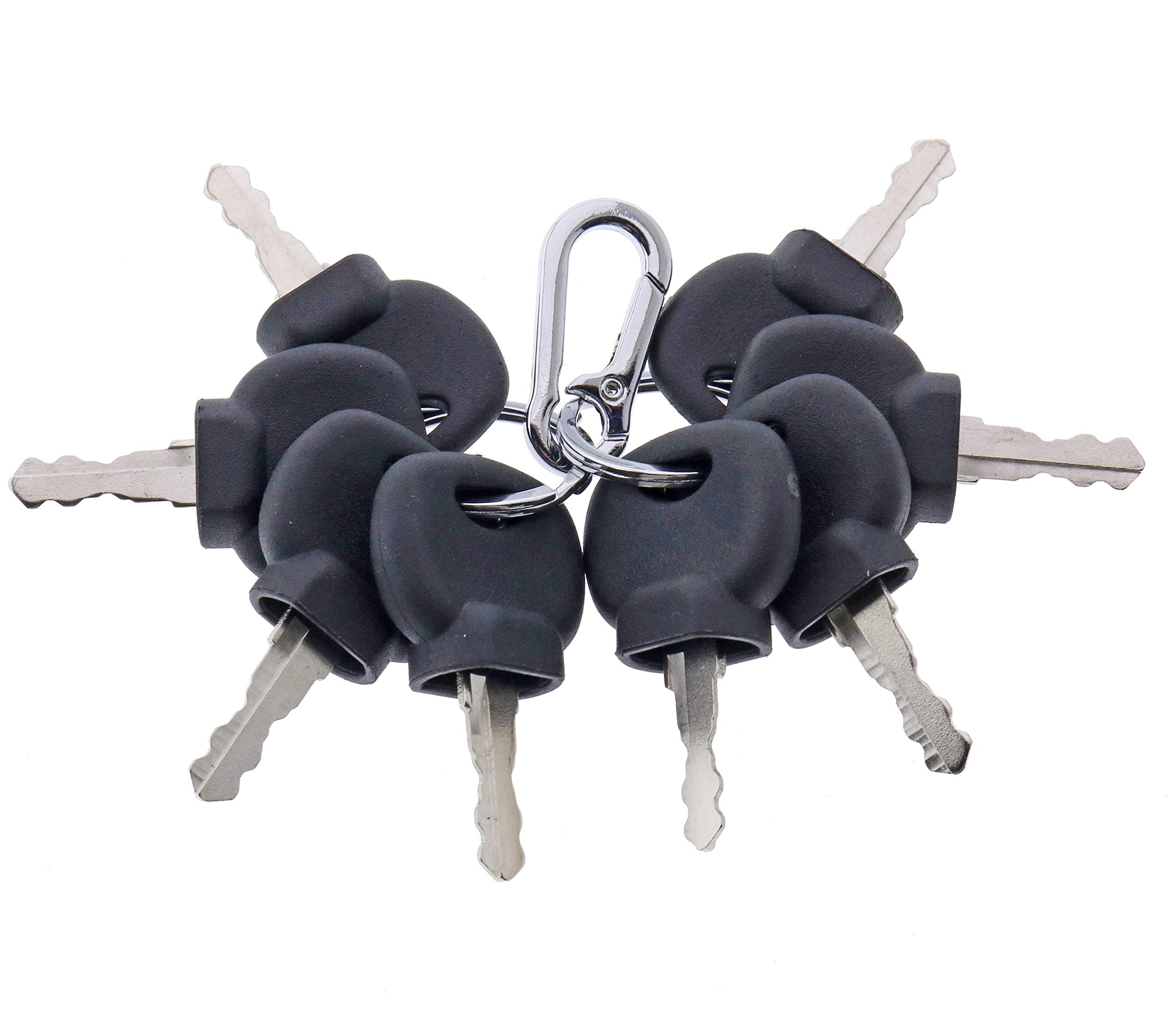 Photo 1 of JEENDA 8PCS Ignition Keys 14707 5755124 8035807 8U-9569 14603 for Hamm Bomag Volvo Bobcat Caterpillar JCB New Holland Dynapac Terex Skytrak