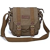 Gootium Canvas Messenger Bag - Small Vintage Shoulder Purse Crossbody Satchel