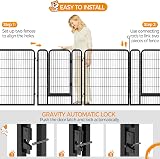 Yaheetech Dog Playpen 6 Panel 100cm Height Heavy Duty Fence for Garden Yard view 3