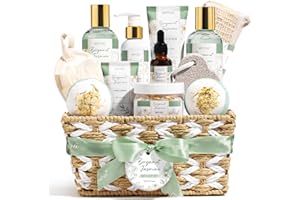 MAYICIVO Christmas Birthday Gifts for Women, Bergamot Jasmine Relaxing Spa Gift Baskets for Women Self Care Package Bath Gift Set, Home Bath and Body Kit Pampering Gifts for Womens Mom Her Friends Sister Wife