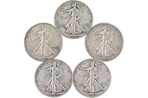 PROFILE COINS & COLLECTIBLES 1941-1945 Liberty Walking Half Dollar 5 Coin Set AG About Good 90% Silver 50c