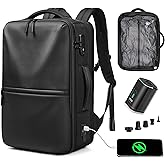 GLOAMFIORD 70L Vacuum Backpack Travel with Pump, Charging Port and TSA Lock, Expandable Vacuum Seal Compression Travel Backpack for 19" Laptop, Airline Approved