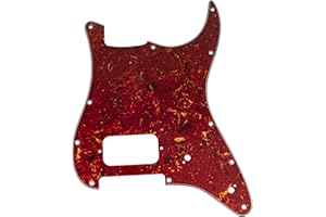 Musiclily Pro 11-Hole ST Guitar Pickguard for Squier Sonic Strat HT H Electric Guitar, 4Ply Vintage Tortoise