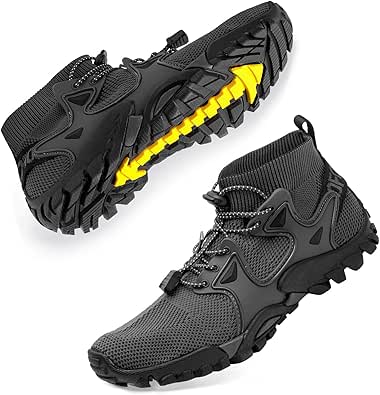 SOBASO Womens Hiking Shoes Trail Running Shoes Stylish Slip Resistant Fitness Walking Jogging Sock Sneakers