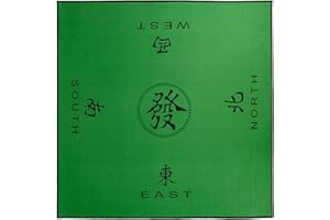 XRBR Mahjong Mat, Anti Slip and Noise Reduction Table Cover for Mahjong, Poker, Card Games, Board Games, Slip Resistant Mat,31.5" L x 31.5" W (80cm X 80cm) (Green) (Classic Edition)