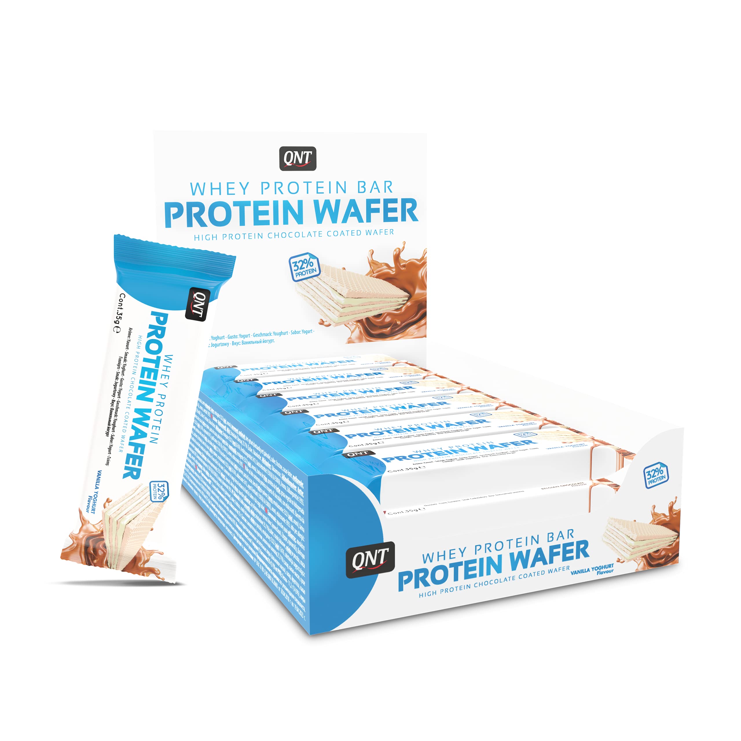 QNT Protein Wafer Bar Vanilla Yoghurt 12 x 35 g