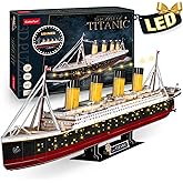 CubicFun 3D Puzzles for Adults - LED Titanic 35'' Large Ship - New Home Desk Decor - House Warming, Wedding, Anniversary, Val