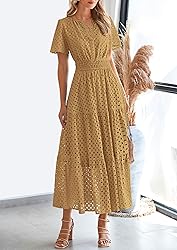 PRETTYGARDEN Womens 2025 Summer Maxi Dress Short
