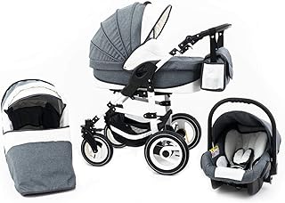 Tabbi ECO LN | 3 in 1 Kombi Kinderwagen | Hartgummireifen | Farbe: White