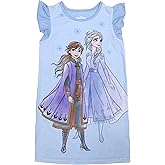 Disney Girls' Dress Nightgown, Short-Sleeve Fantasy Gown, Soft & Cute Pajamas for Kids