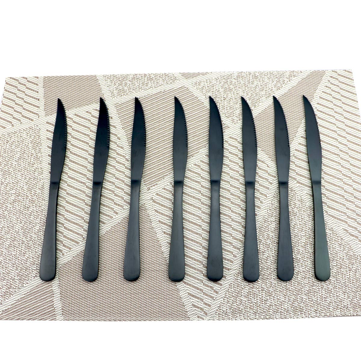 Luxury TOP Stainless Steel Matte Black Knife Steak Knife Flatware Set