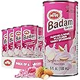 MTR Badam Drink - Rose Flavored, Ready-to-Drink - Authentic Indian Almond Milk Beverage, Real Bits of Almond, No Added Preservatives, Gluten-Free, Refreshing Drink, Perfect for Anytime Refreshment, Pack of 6