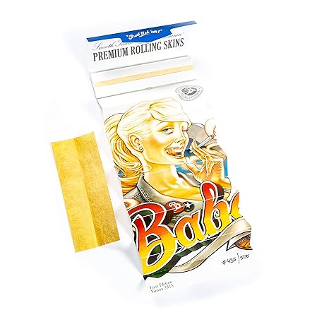 BabesPapes Premium Rolling Papers - 1x Gold Paper (22 Karat) + 33x Longpapers für Sammler & Connoisseure | Limited Edition Lo