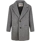WULFUL Boys Wool Coat Single Breasted Trench Coat Winter Pea Coat