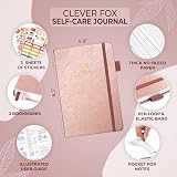 Clever Fox Self-Care Journal Daily Reflection A5 Rose Gold Wellness Planner view 5