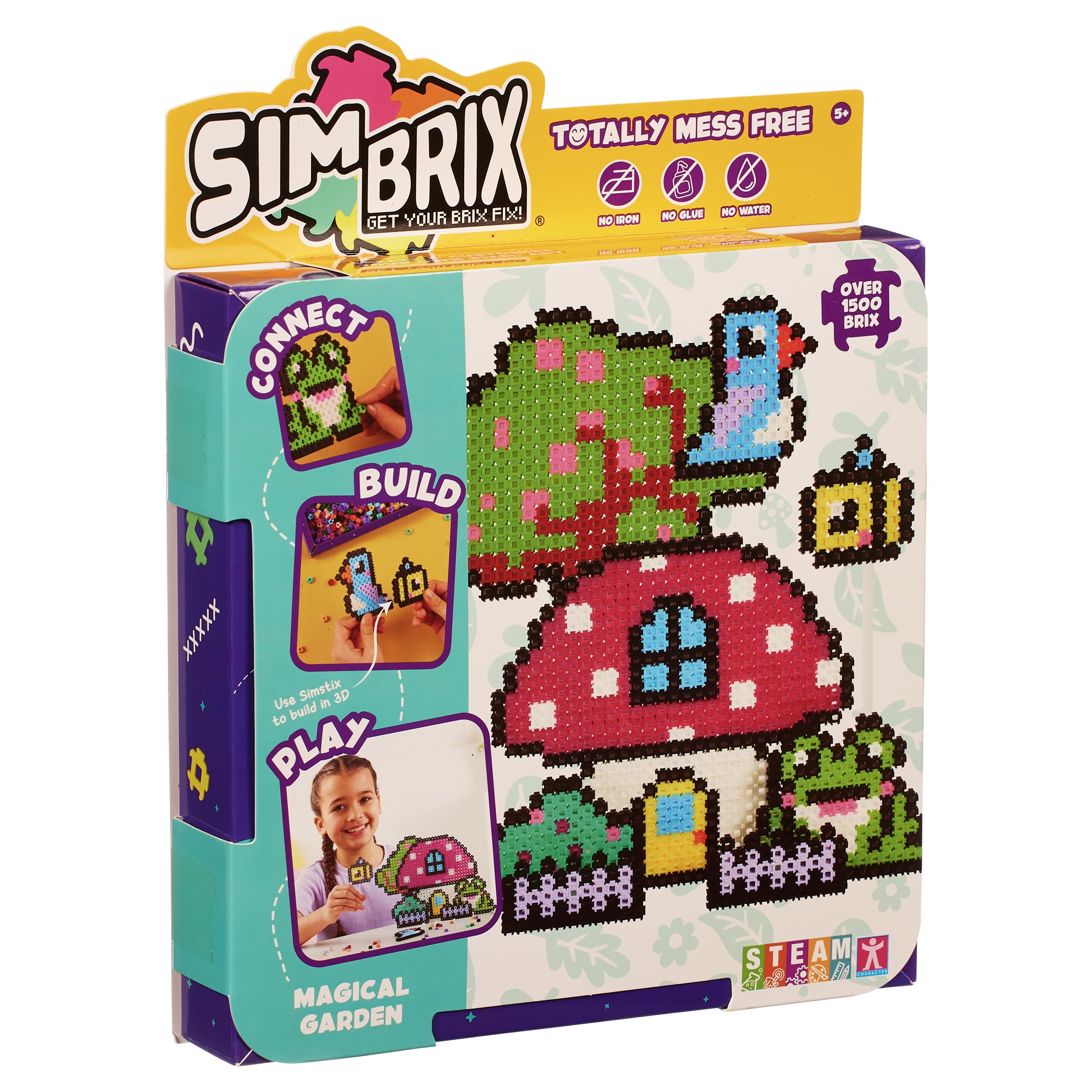 Character Options 07996 Simbrix Theme Pack Magical Garden with 1500+ brix Creative Activity STEAM Arts and Crafts Kids’ Toys for Girls & Boys Ages 5 and up