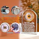 Ornalrist 70th Birthday Quartz Clock Keepsake Gift For Friends Family view 6