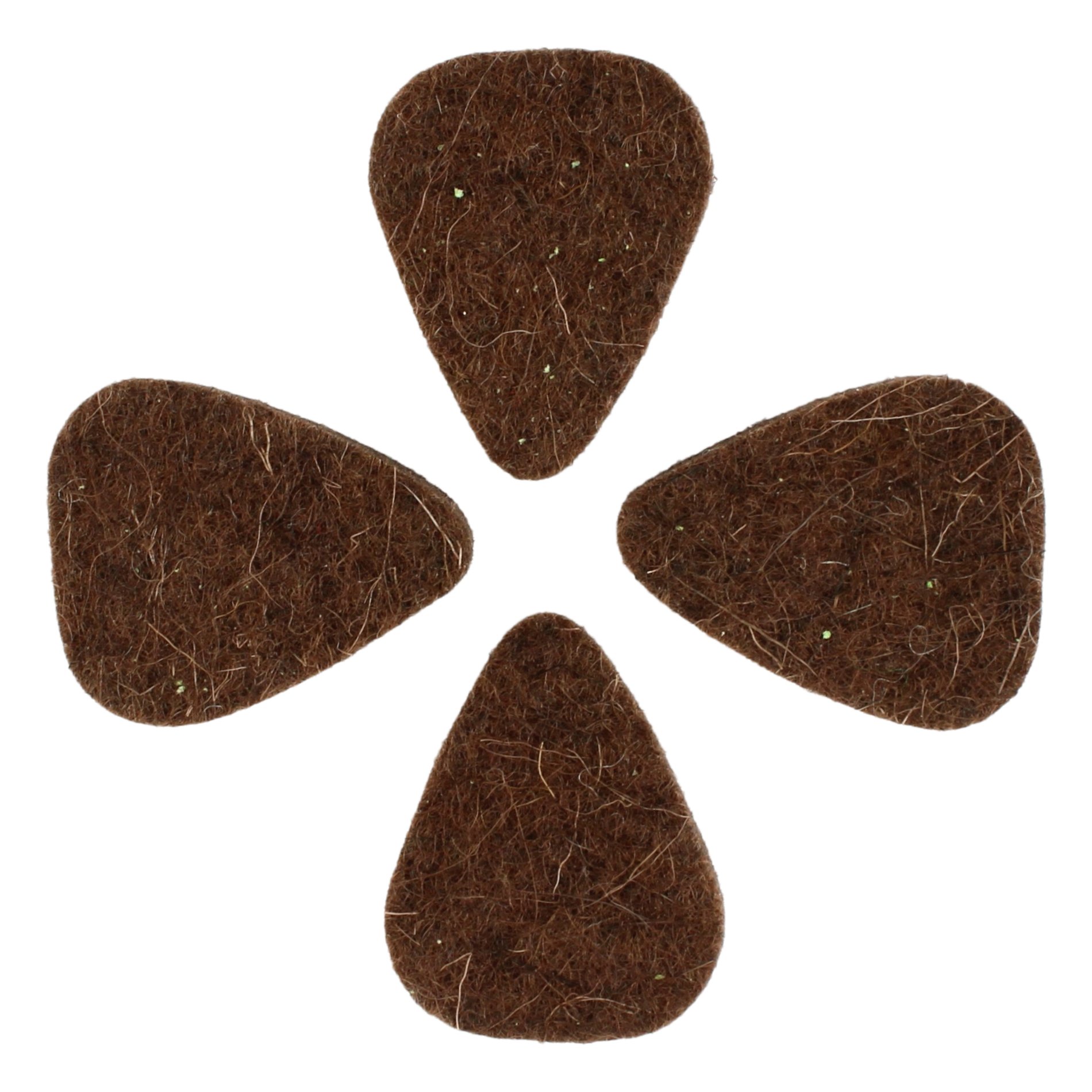 Felt Tones Mini FELM-LWF-4 Guitar plectrum,Brown Wool Felt(Pack of 4)