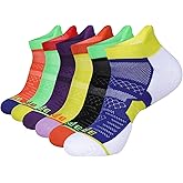 JOYNÉE 6 Pack Men's Running Ankle Socks with Cushion, Low Cut Athletic Sport Tab Socks