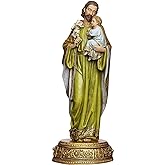 Joseph's Studio by Roman, 10.25" H St. Joseph and Child Jesus Figure, Heavenly Protectors, Religious Home Decor, Devout Gifts,