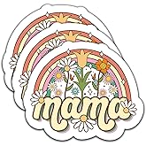 (3PCS) Mama Sticker, Mother Mom Stickers - Waterproof Vinyl Decals for Books, Laptops, Tumblers, Water Bottle Size 3" x 2.4" Inch