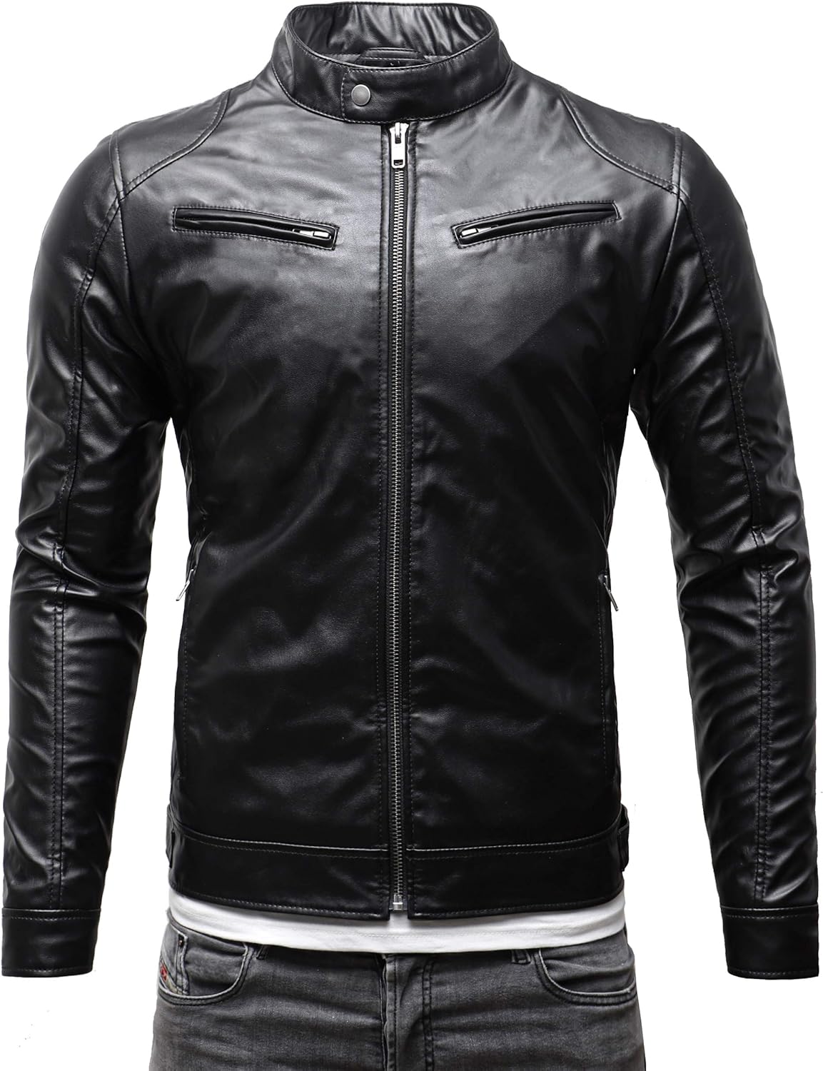 slim fit motorcycle jacket