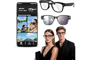 TEFIRE Ai Smart Glasses, 1080P Camera, Real-Time Translation, 8MP HD Camera, Photochromic Lenses, Blue Light Blocking, Anti-Shake Photography, Voice Wake-up, Dual Microphone (01)