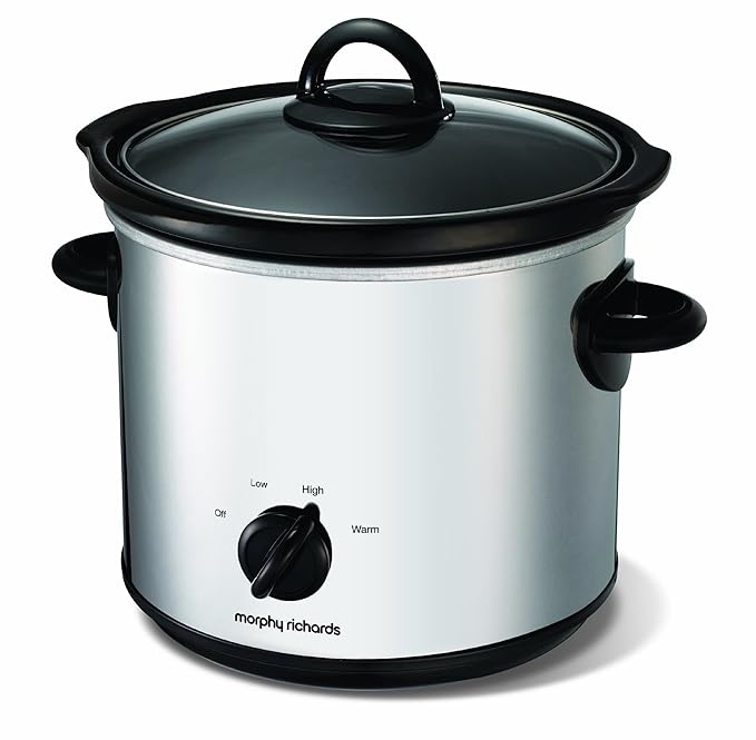 Morphy Richards Slow Cooker, Schongarer Mo. 48696 3,5l Edelstahl
