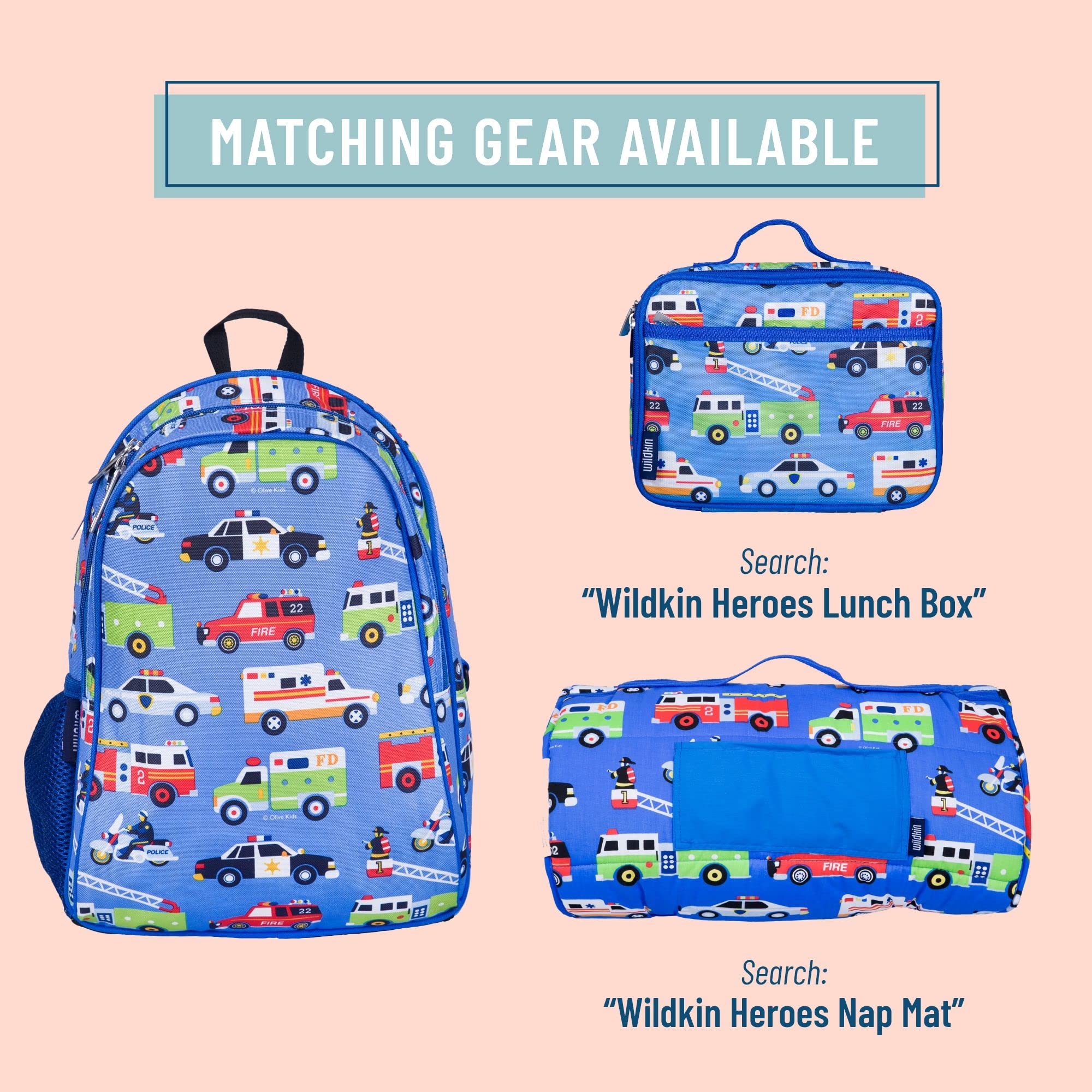 15-Inch Kids Backpack for Boys & Girls, Perfect for Early Elementary, Backpack for Kids Features Padded Back & Adjustable Strap, Ideal for School & Travel Backpacks (Heroes)