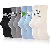 scenicamp 4 Pairs Animal Socks Funny Animal Socks with Dog Rabbit Panda Cat Graphic Novelty Casual Socks for Women