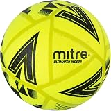 Mitre Ultimatch Indoor Football Yellow Black Size 5 20 Panel view 2