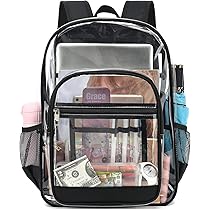 Amazon.com | Esfoxes Heavy Duty Clear Backpack, School Amazon.com | Esfoxes Heavy Duty Clear Backpack, School
