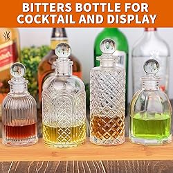 Bitters Bottle for Cocktails Set of 4 - Glass